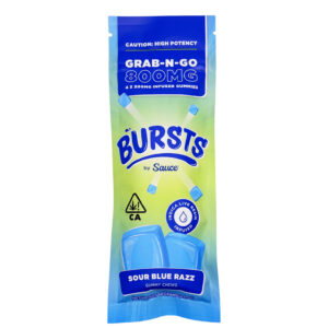 SAUCE Blue Razz Indica Gummies: Organic Bursts with Live Resin - 800mg Bliss